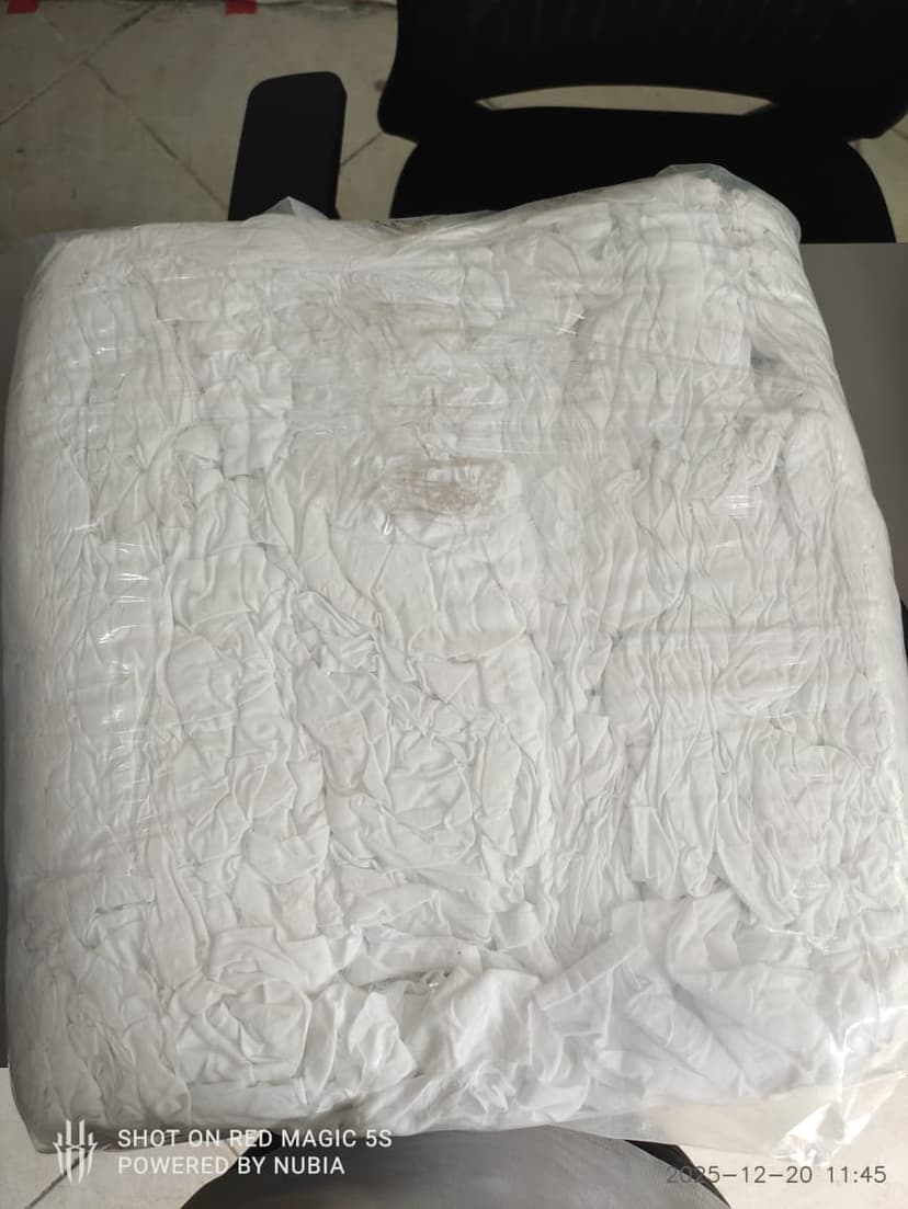 100% Cotton White Bedsheet Rags - A+ Grade Quality cotton rags for industrial cleaning in UAE
